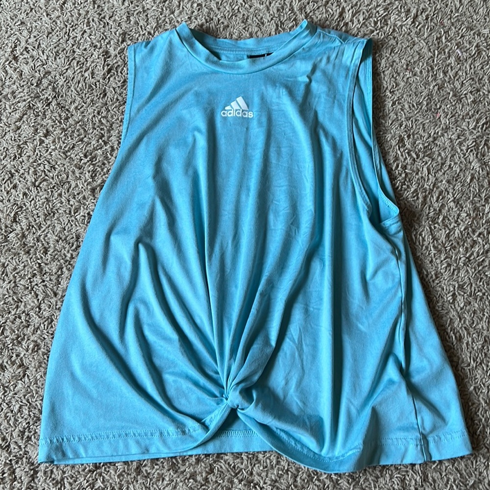 Light blue Adidas tank top